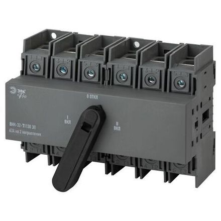 Выключатель-разъединитель ВНК-32-31130 PRO mvr30-3-063E 3П 63А на 2 направления с фронтальной рукояткой управления Эра Б0054012