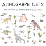 Стикеры ДИНОЗАВРЫ сет 2