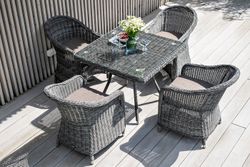 "Равенна" плетеное кресло из искусственного ротанга, цвет графит