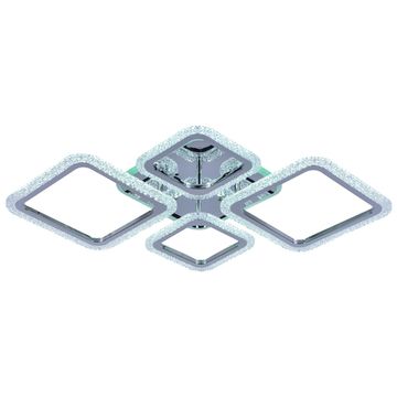 Светодиодная люстра 88W+12W 3000К-6000К RGB 8015/2+2 CHR хром Profit Light