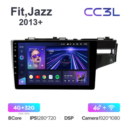 Teyes CC3L 10,2"для Honda Fit, Jazz 2013+ (прав)