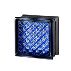 Стеклоблок синий даредевил Mini 14.6x14.6x8 см.