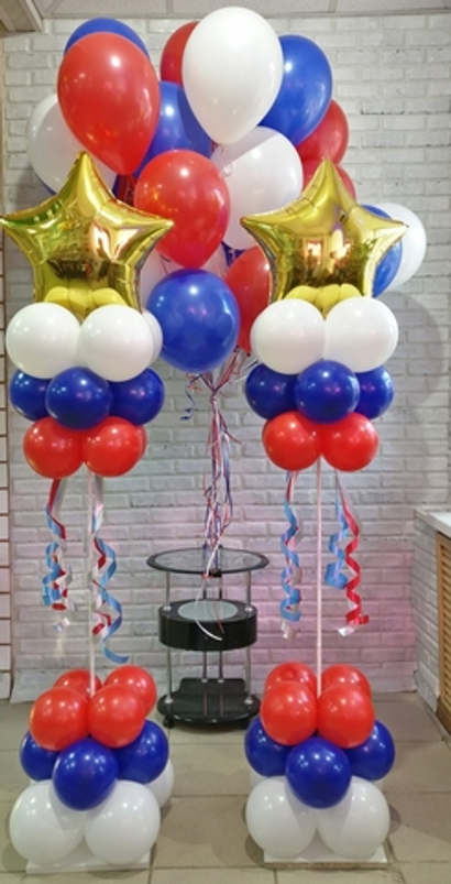 Оформление "Триколор" со стойками мини