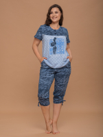 Бриджи Д-6/синий-мрамор