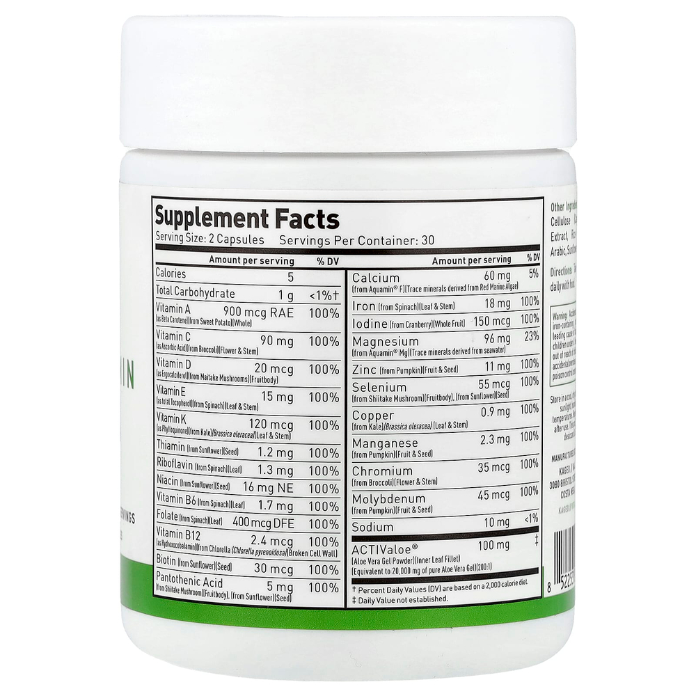 Kaged, MultiVitamin, 60 растительных капсул