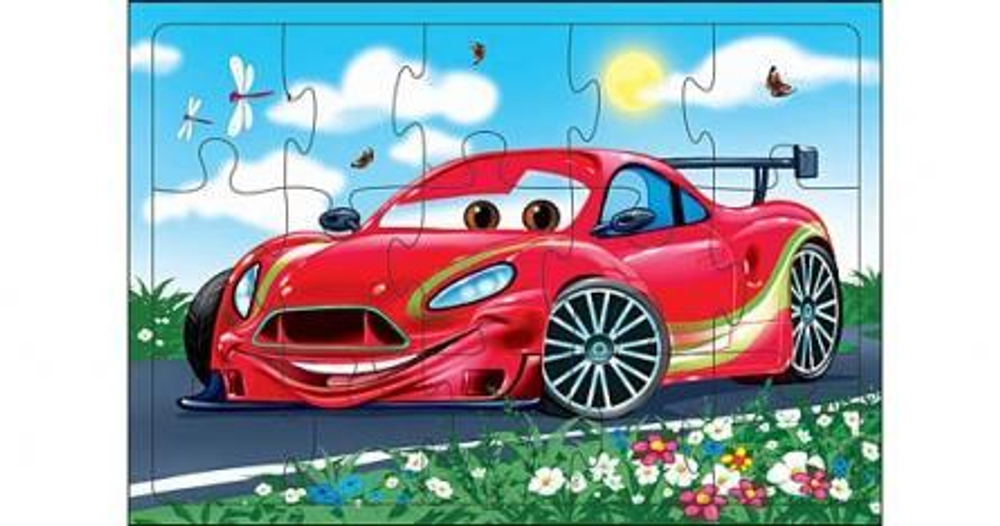 Пазл-рамка 15эл. "Красная машина" (П15-0798)