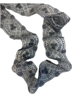 кружево на органзе вышивка шелк/хлопок/люрекс (Франция) ш-6,5 см цена за отрез 1,25м