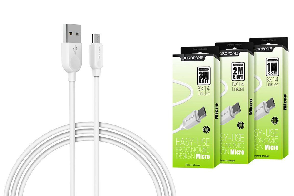 Кабель MicroUSB 2A BOROFONE BX14 2-метра