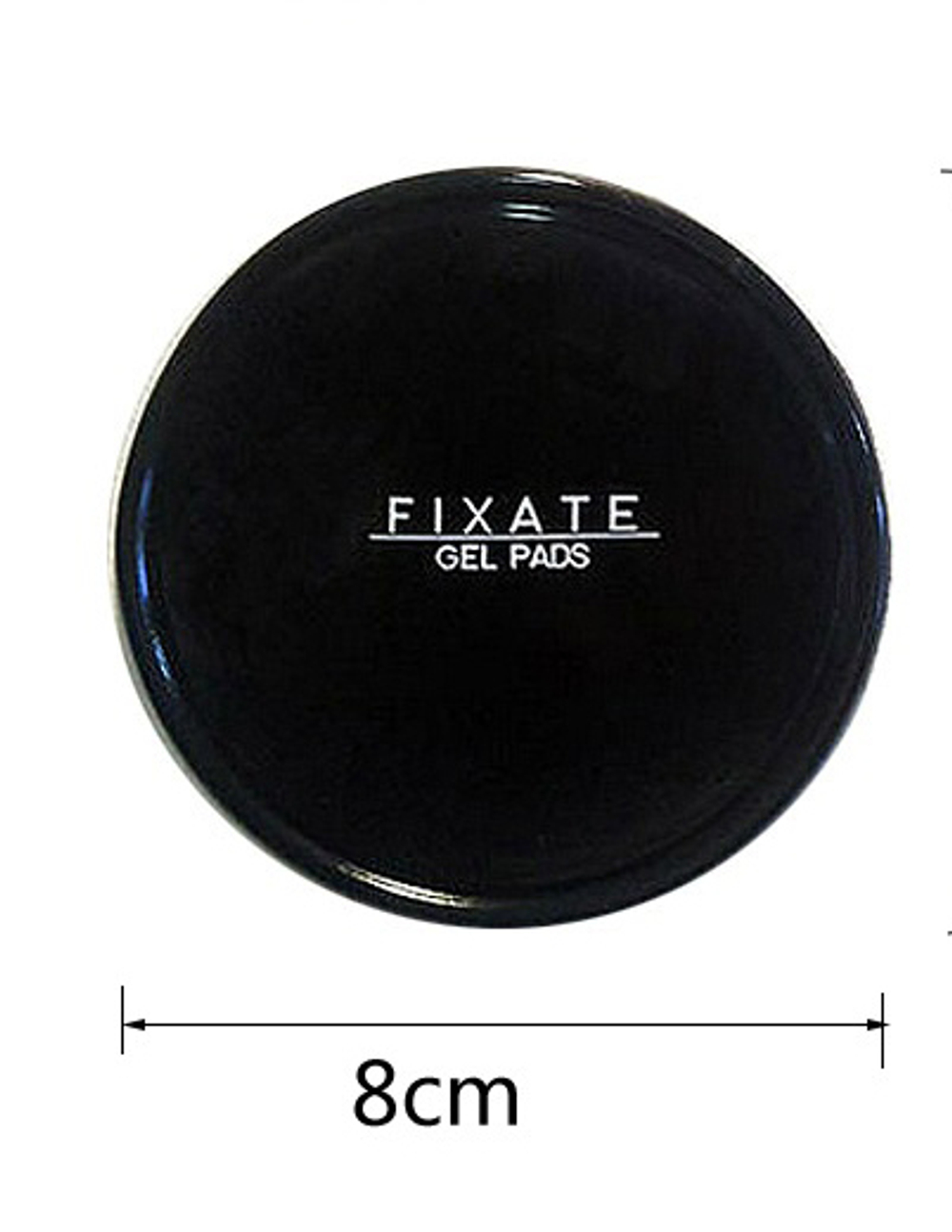 Силиконовый коврик на панель автомобиля Fixate (черный) круглый