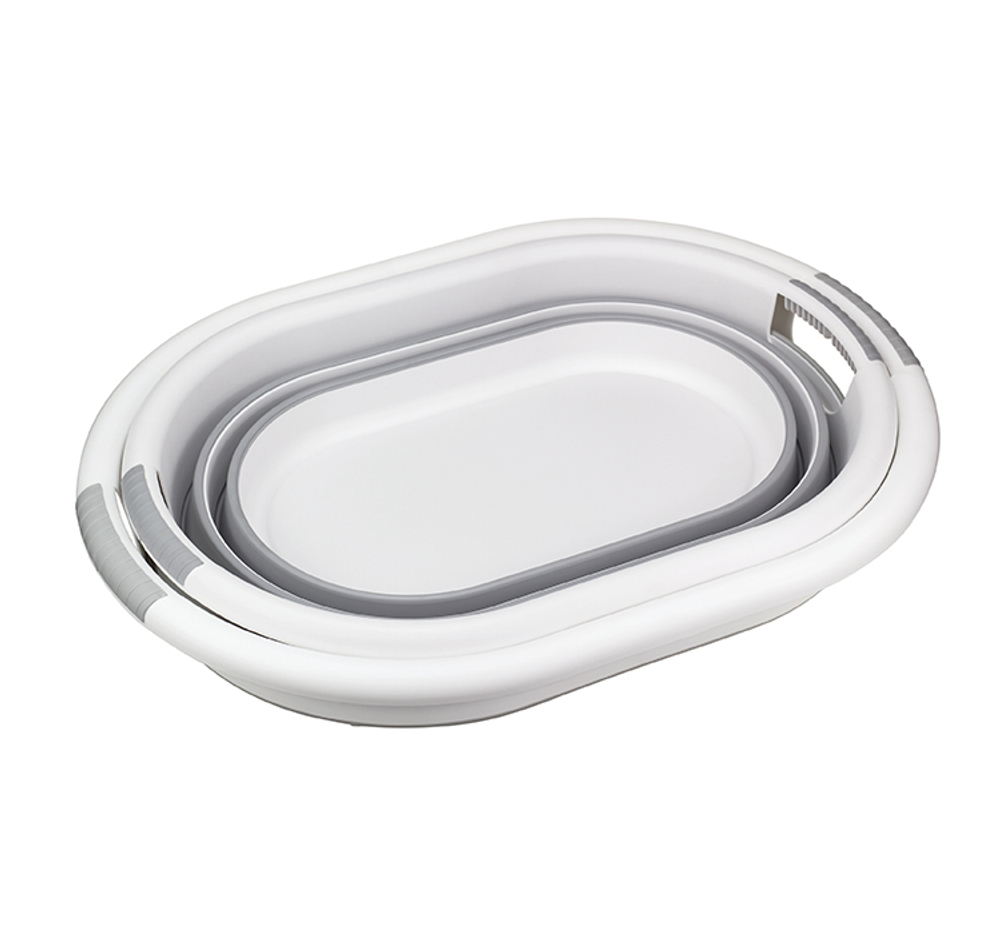 Таз ФЛЕКС 17,5 л овальный складной с ручками, материал- полипропилен, ТЭП М2503