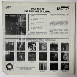 Винтажная виниловая пластинка LP Five Blind Boys Of Alabama Walk With Me! (USA 1968)