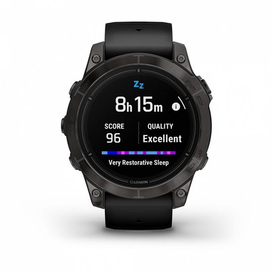 Умные часы Garmin Epix Pro (Gen 2) Sapphire Edition 47 мм, титановый, угольно-серый DLC, черный ремешок