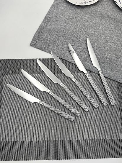 Набор столовых ножей 6 шт. из нержавеющей стали "Косичка"