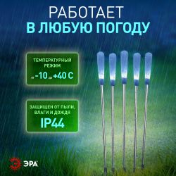 Светильник уличный ЭРА ERASF23-13 Камыши на солнечной батарее садовый высота 60 см 5 шт. 5 LED