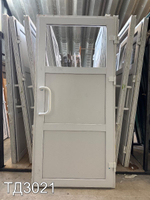 Дверь пластиковая входная Б/У 2030(в) x 970(ш)