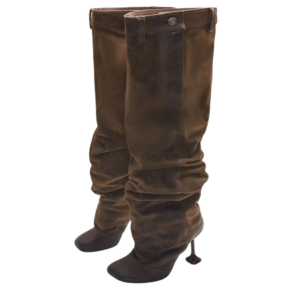 LOEWE Toy Over the knee Boots 9.5cm Women"s Umber