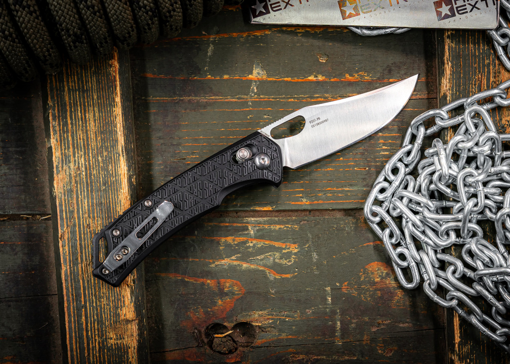 Складной нож SRM 9201-PB Satin сталь 8Cr13MOV рукоять Black FRN