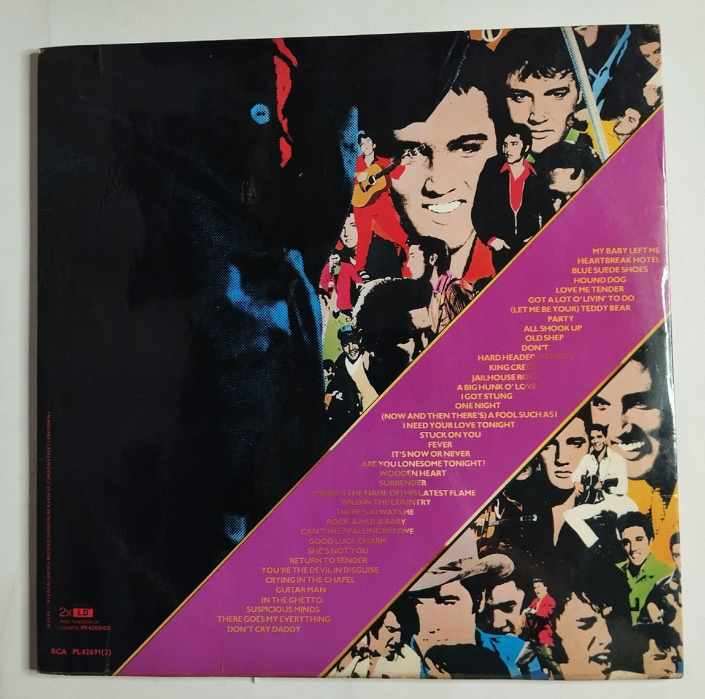 Винтажная виниловая пластинка LP Elvis Presley 40 Greatest (UK 1978) (Pink Vinyl)