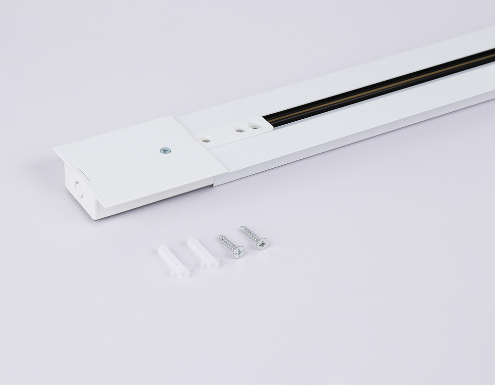 Шинопровод встраиваемый однофазный Standard 220V GL7123 WH белый 2000*58.6*18 (ввод питания, 1 заглушка, крепление в комплекте)