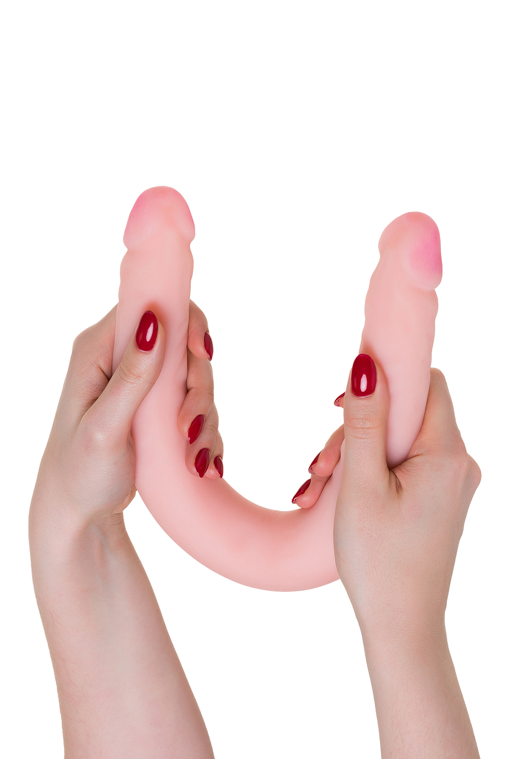 Фаллоимитатор реалистичный двойной Lesbi из киберкожи 43 см