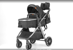 Детская коляска-трансформер 3в1 Luxmom V8 с автолюлькой Черный