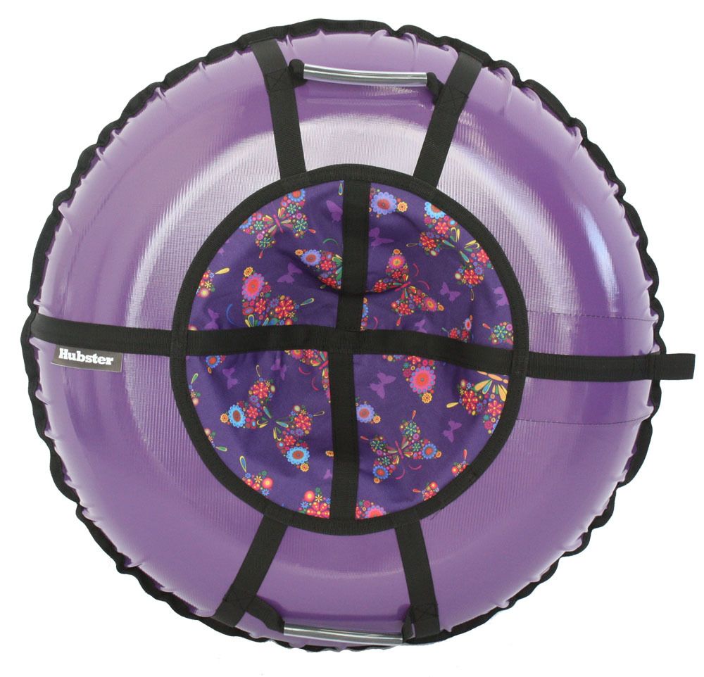 Тюбинг Hubster Ринг Pro фиолетовый, бабочки фиолетовые