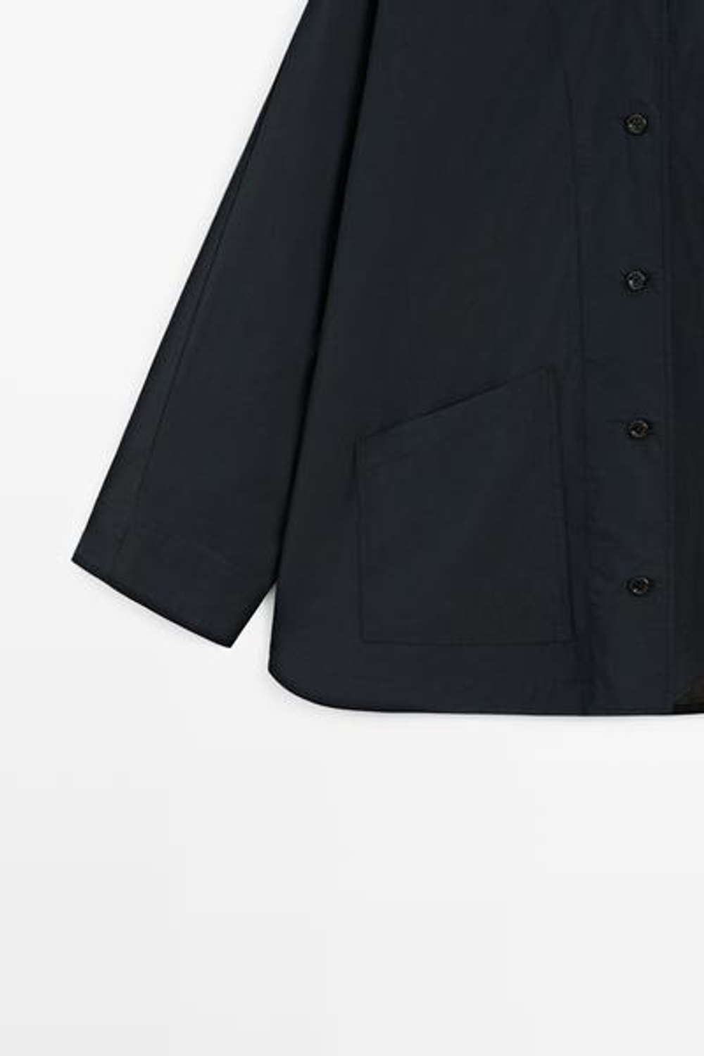 Massimo Dutti Куртка с воротником на пуговицах, глубокий синий