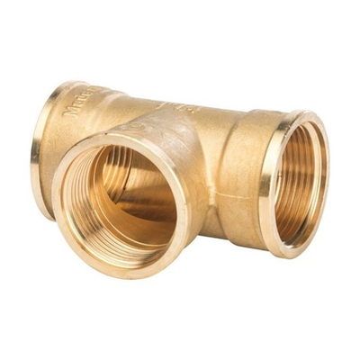 Тройник с внутренней резьбой STOUT SFT 0019 - 1"1/4 (для стальных труб, латунь без покрытия)