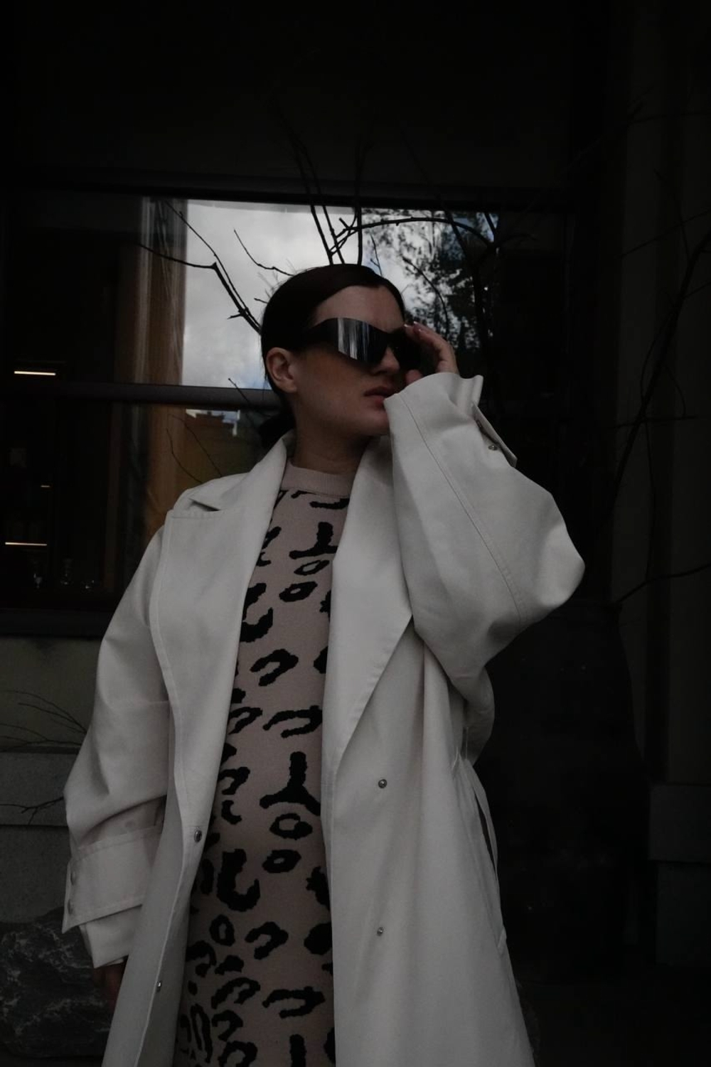 Платье трикотаж лео беж