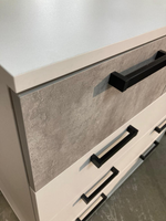 Комод Стандарт 5 белый/цемент светлый