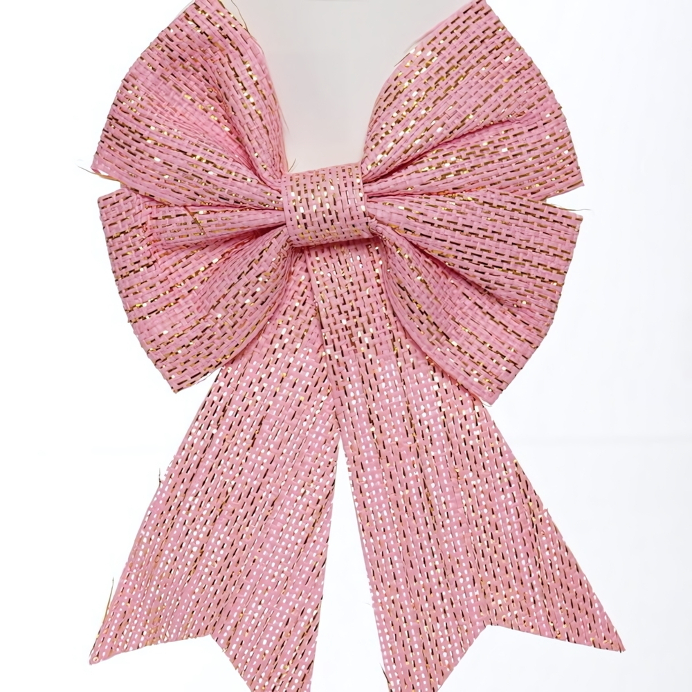 Бант на ёлку «Шик» 16*23 см, Розовый