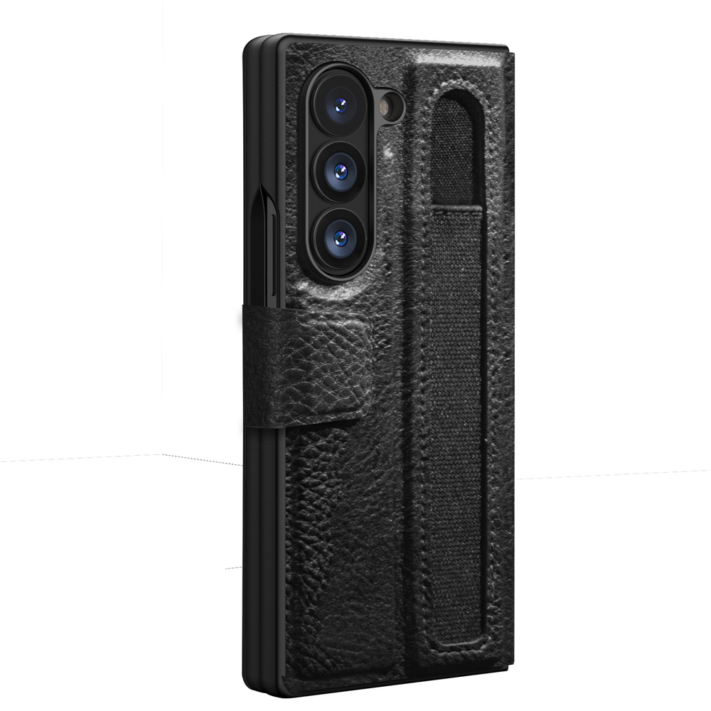 Кожаный чехол от Nillkin для Samsung Galaxy Z Fold 6 5G, серия Aoge Leather Case с эластичным карманом для хранения S-pen