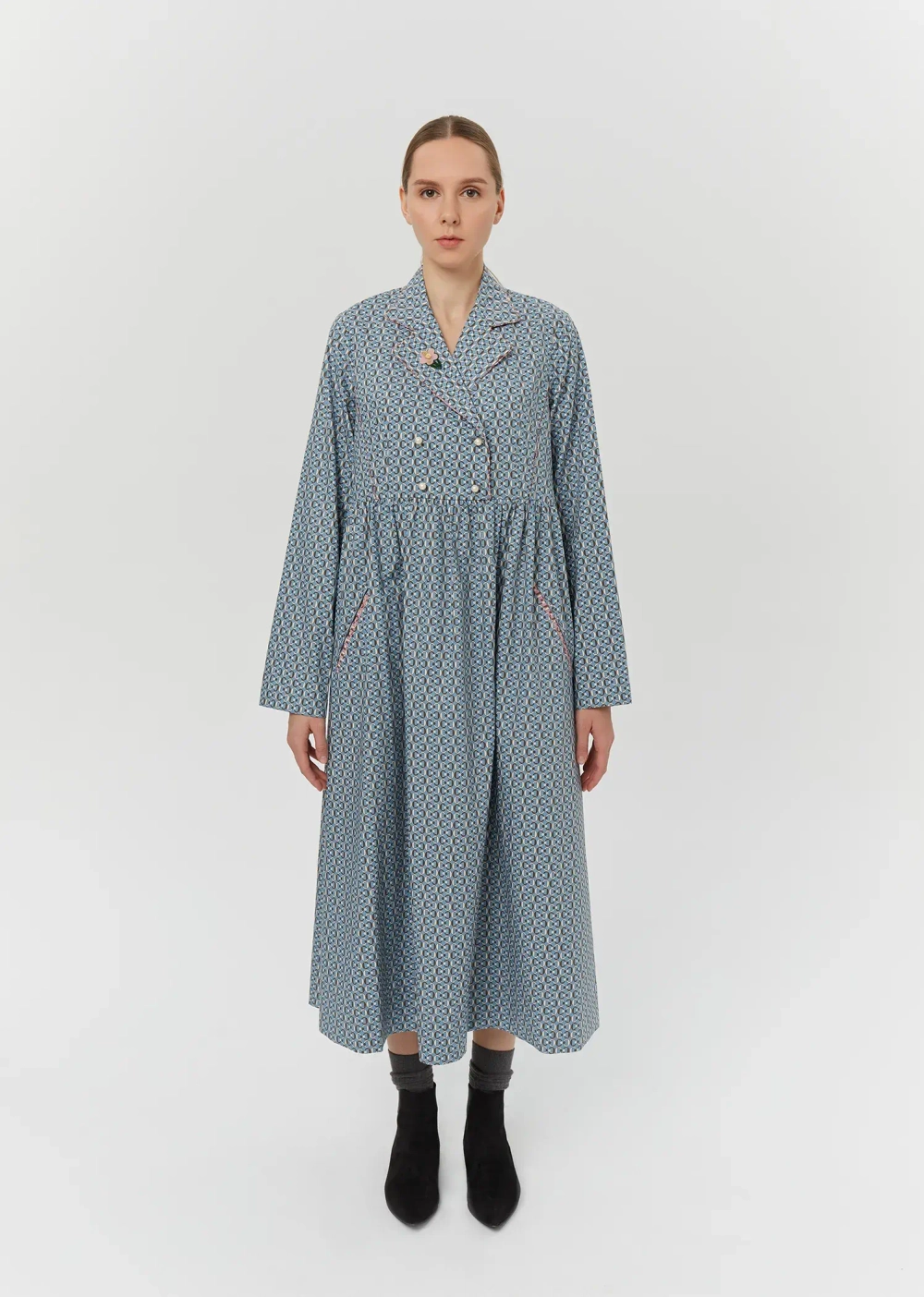 Платье «Узоры», синий