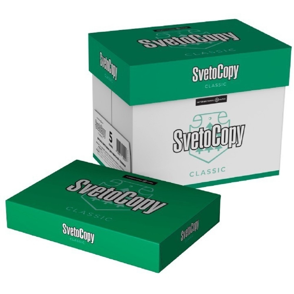 Бумага офисная SVETOCOPY 96% А4 80г/м 146% 500л (отпускается коробками по 5 пачек в коробке)