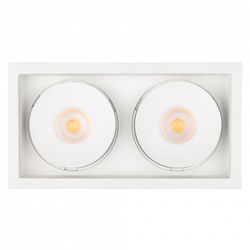 Встраиваемый светильник Arlight CL-SIMPLE-S148x80-2x9W Warm3000 (WH, 45 deg) 026876