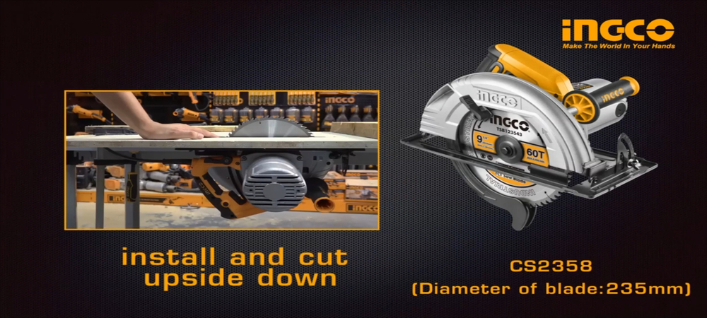 Циркулярная пила INGCO CS2358 INDUSTRIAL 235х25.4 мм 2,2 кВт