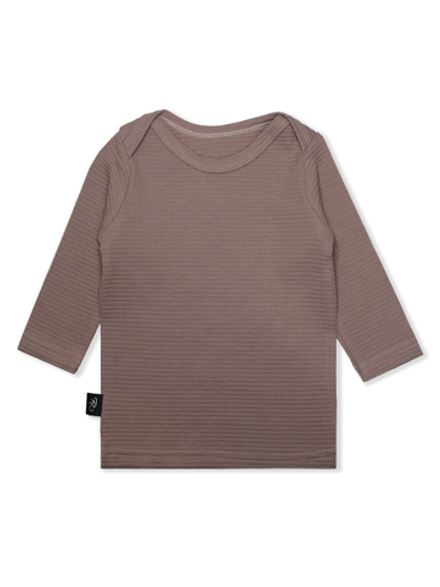 Футболка с длинным рукавом Вафля Тауп Грей RinaAmari