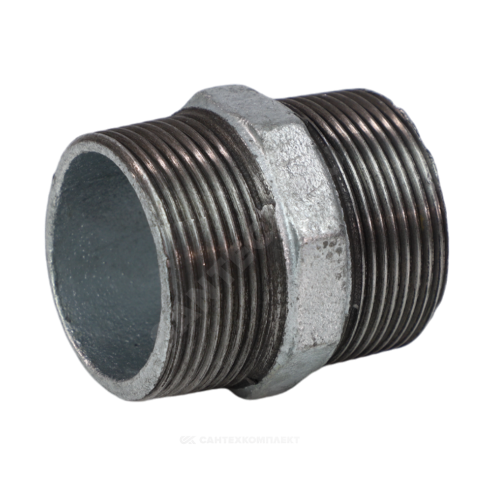 Ниппель прямой чугун оц Ду 40 (1 1/2") НР Fittex PLUS