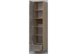 Шкаф Эго П-1 на подиуме дуб крафт золотой / камень темный