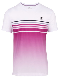 Детская теннисная футболка Fila Miguel - festival fuchsia print