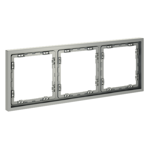 Рамка пластиковая VOLTUM S70 на 3 поста, (сталь)