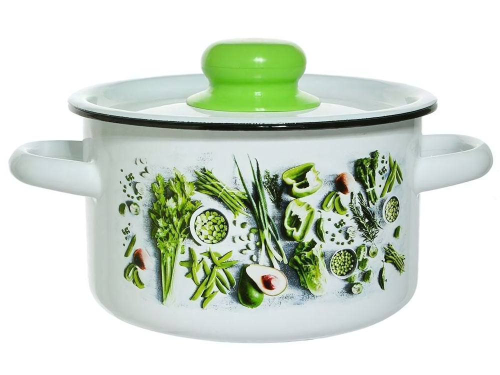 Кастрюля 2,9л "Свежая зелень" тм Appetite