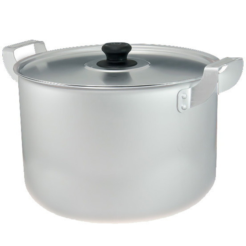 Кастрюля алюминиевая 10л с крышкой, глубокая, 2 ручки