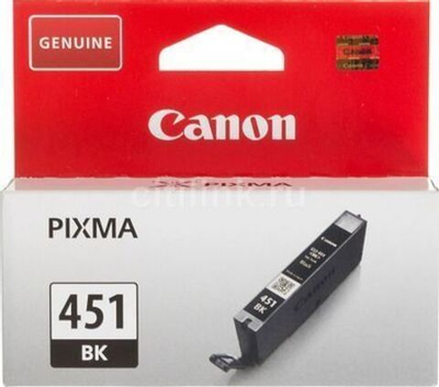Картридж Canon CLI-451BK черный для струйной печати. Товар уцененный