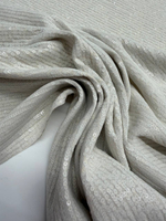 Сетка п/э с пайетками айвори