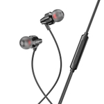 Наушники M90, Delight wire-controlled earphones with microphone, HOCO, вакуумные, черные