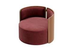 Кресло крутящееся Lagom 800 (бордовый FiberGuard, орех)