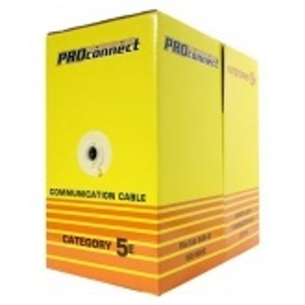 Кабель витая пара экранированный FTP 4PR 24AWG cat 5e CCA outdoor/уличный [305м] ProConnect (провод для интернета) 01-0146-3