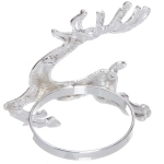 Набор колец для салфеток 6шт «Рождественский Олень» 4,5*6см, серебро