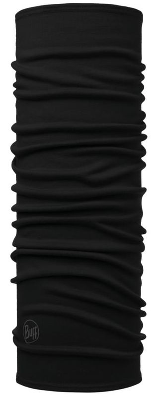 Шерстяной шарф-труба Buff Solid Black Фото 1